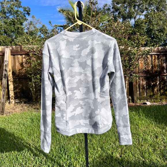 Lululemon Close to Crossing Sweatshirt in Heritage Speckle Camo Grey Size 8 - Picture 6 of 10